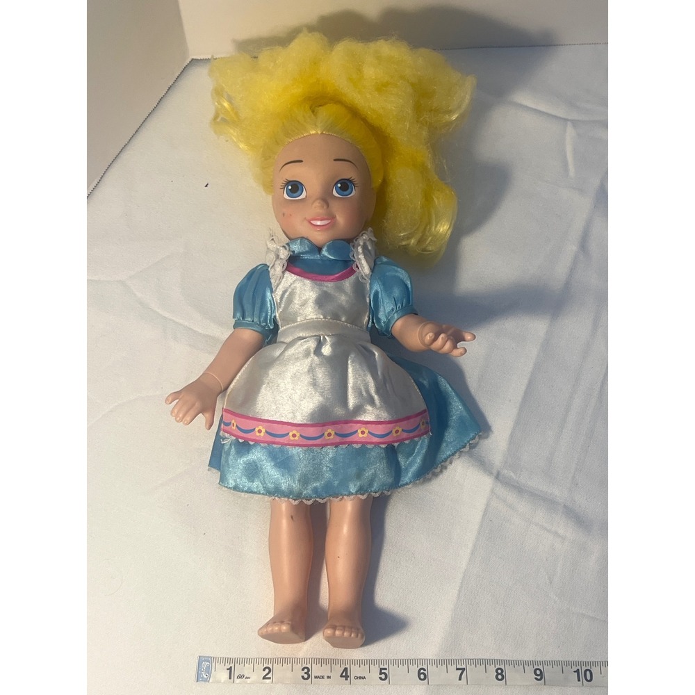 Alice in‎ Wonderland Doll Blue Dress White Apron Yellow Hair Disney Toy - Picture 4 of 4